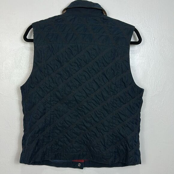 Faconnable Women’s Quilted Vest Casual Style In Navy Blue Size M - Picture 3 of 9